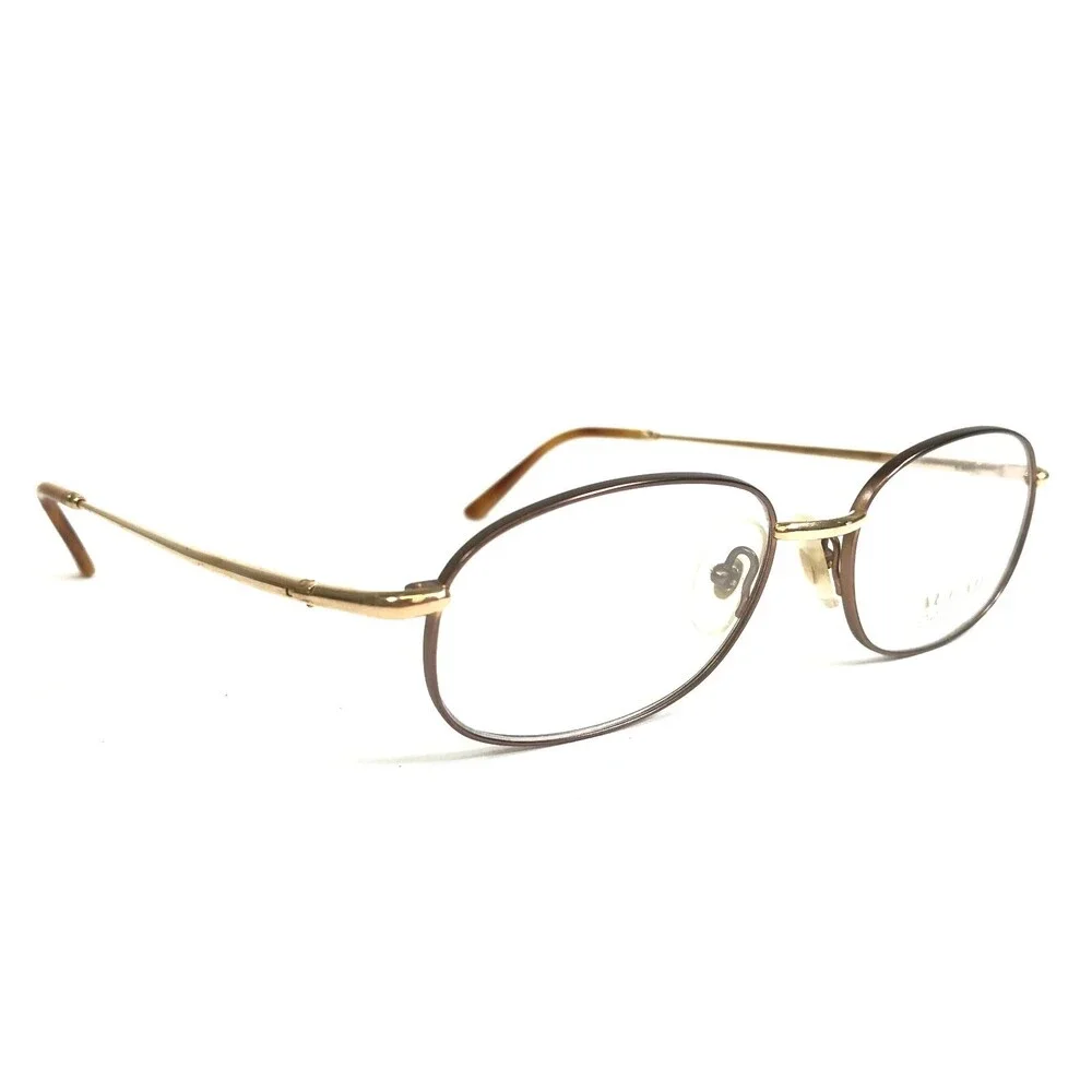 Augar Eyeglasses Frames HT51 CHAMPAGNE Brown Gold 22KT GP Gold Plated 52-19-140